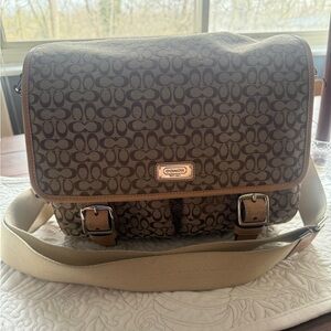 Coach Voyager Jacquard Logo Messenger Flap Bag Y2K 2000-2010
